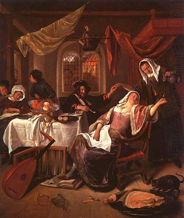 Jan Steen The Dissolute Household china oil painting image